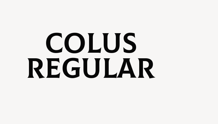 Colus Regular font download