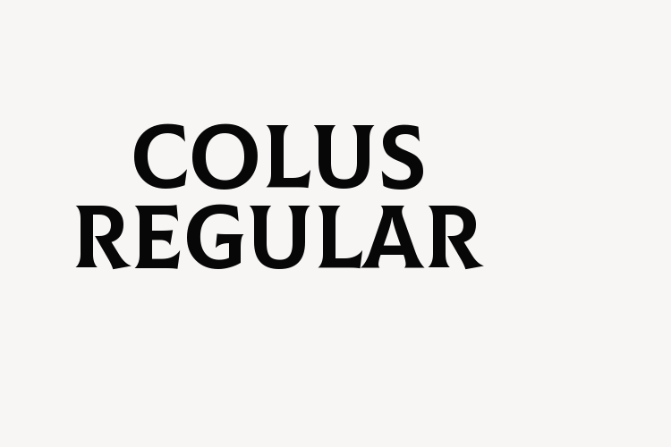 Colus Regular font download