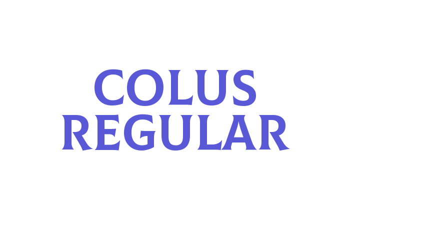 Colus Regular Font