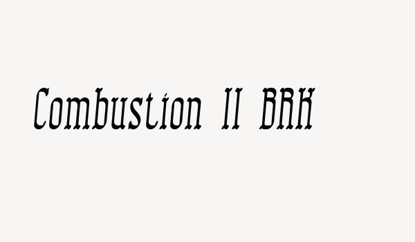 Combustion II BRK Font