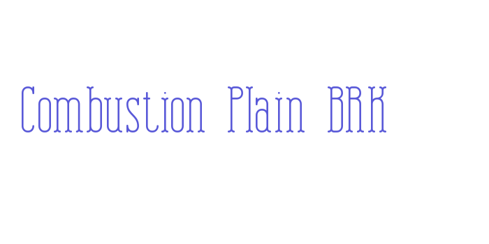 Combustion Plain BRK Font Download