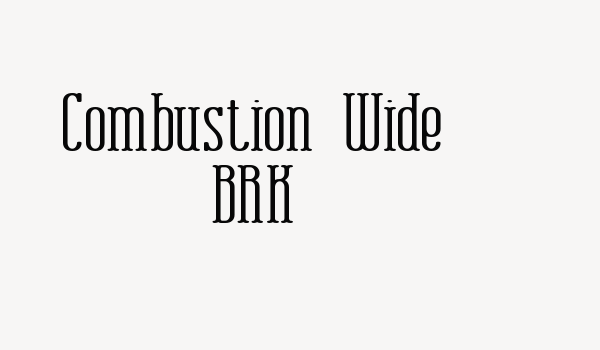 Combustion Wide BRK Font