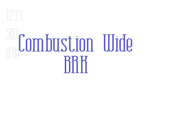 Combustion Wide BRK Font Download