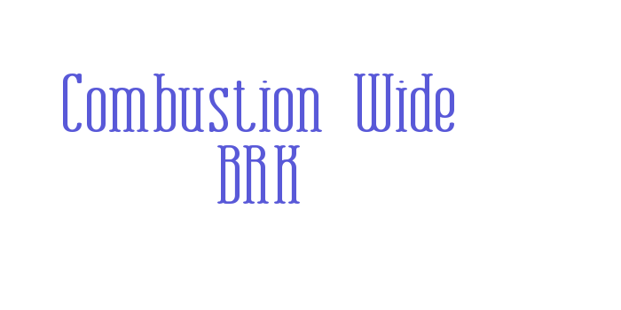 Combustion Wide BRK Font Download