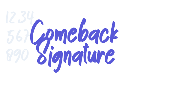 Comeback Signature font free