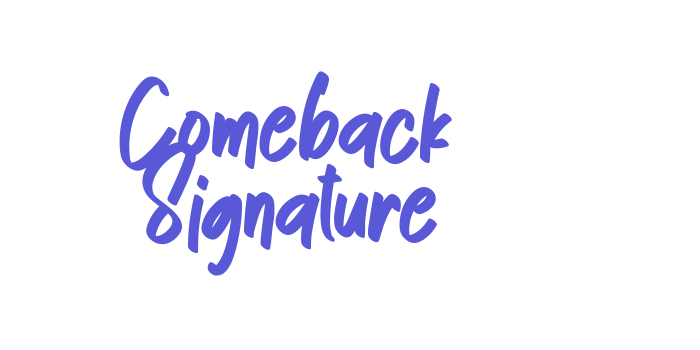 Comeback Signature Font Download