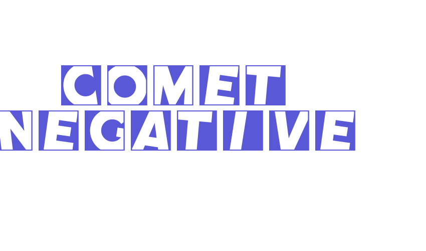 Comet Negative Font