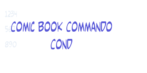 Comic Book Commando Cond font