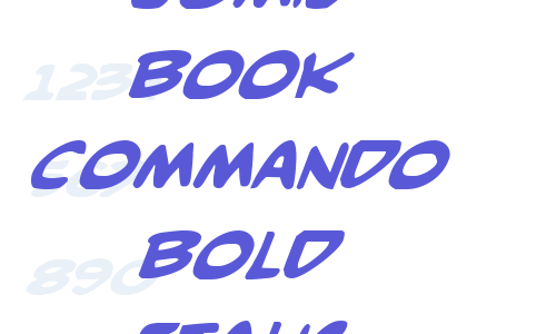 Comic Book Commando Bold Italic Font Download