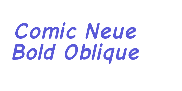 Comic Neue Bold Oblique Font Download