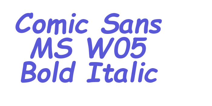 Comic Sans MS W05 Bold Italic Font Download