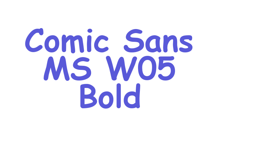 Comic Sans MS W05 Bold Font Download