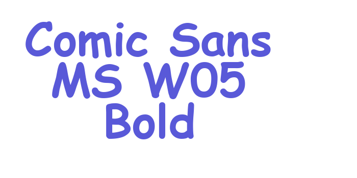 Comic Sans MS W05 Bold Font Download