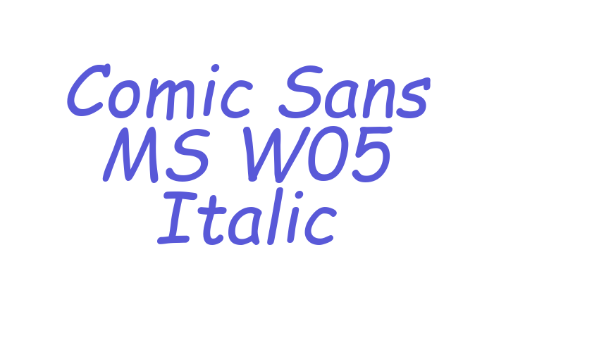 Comic Sans MS W05 Italic Font Download