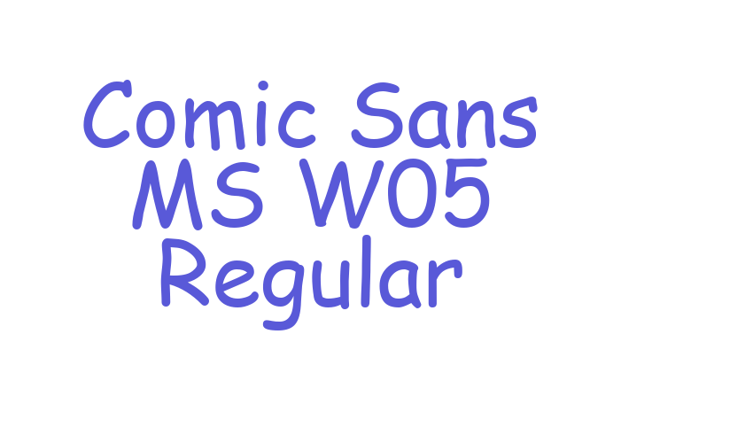 Comic Sans MS W05 Regular Font Download