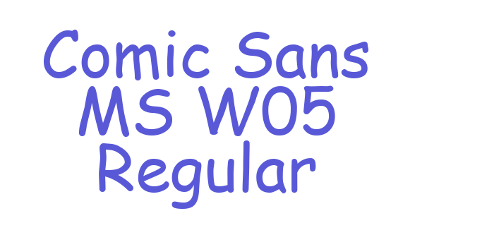 Comic Sans MS W05 Regular Font Download