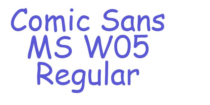 Comic Sans MS W05 Regular Font