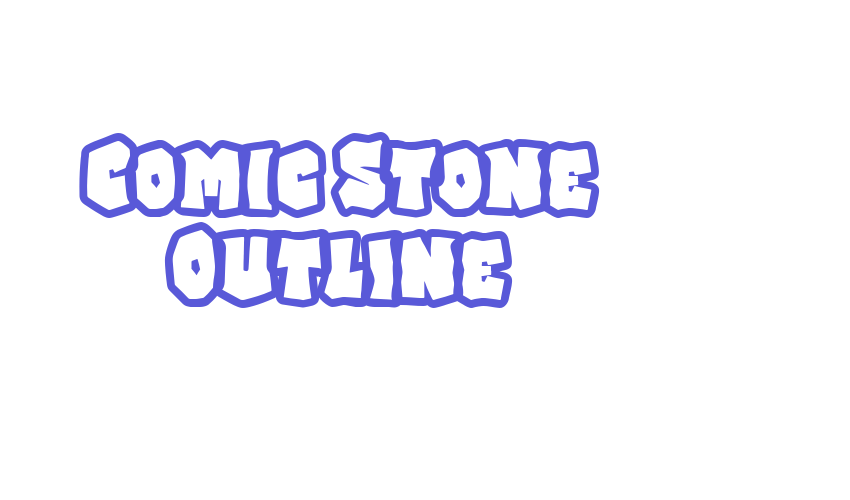 Comic Stone Outline Font