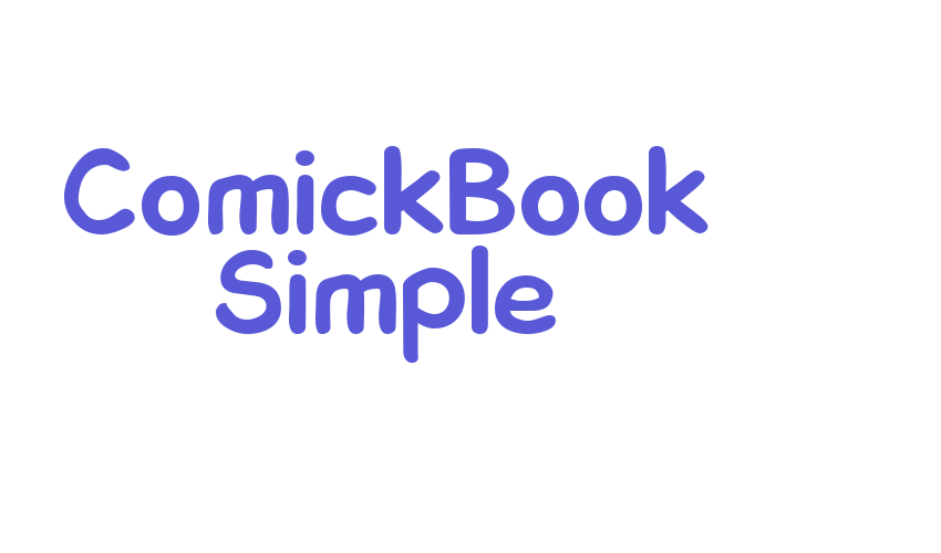 ComickBook Simple Font