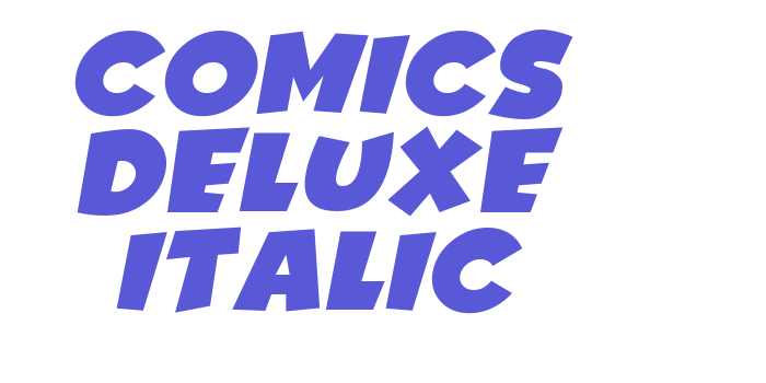 Comics Deluxe Italic Font