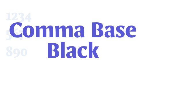 Comma Base Black font free