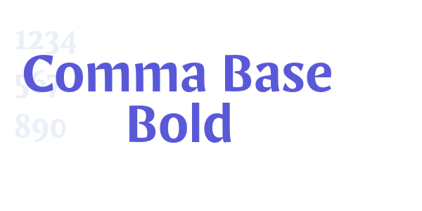 Comma Base Bold font free