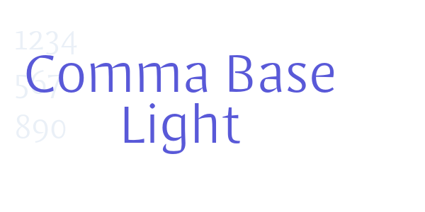 Comma Base Light font free