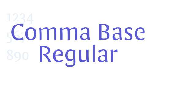 Comma Base Regular font free