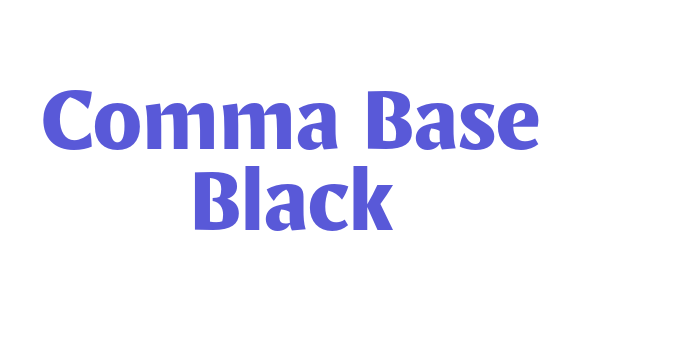 Comma Base Black Font Download