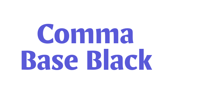 Comma Base Black Font