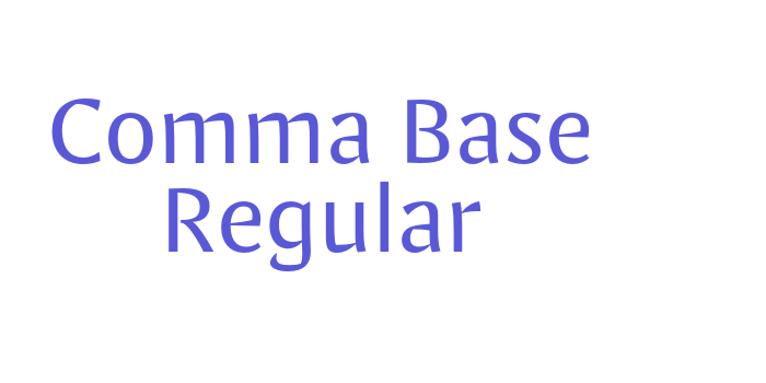 Comma Base Regular Font Download