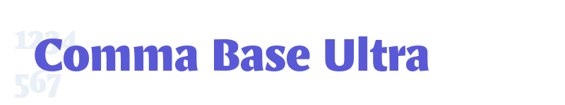 Comma Base Ultra-related font