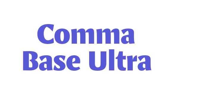 Comma Base Ultra Font