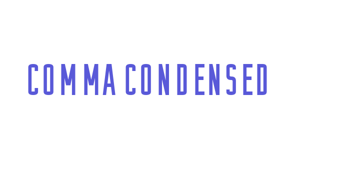 Comma Condensed Font Download