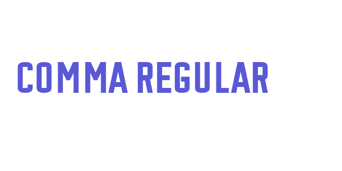 Comma Regular Font Download