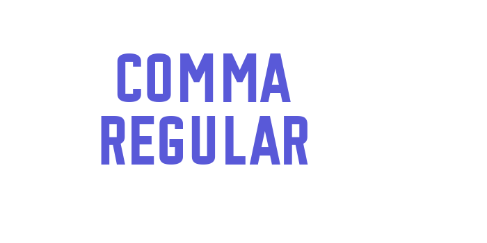 Comma Regular Font