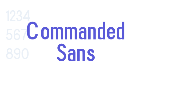 Commanded Sans font