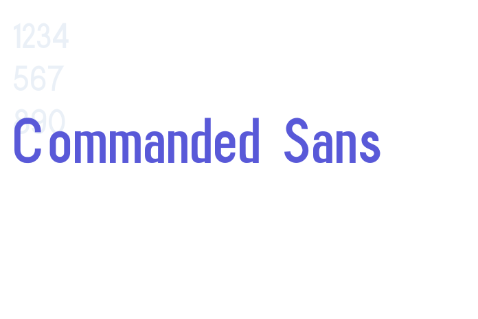 Commanded Sans font