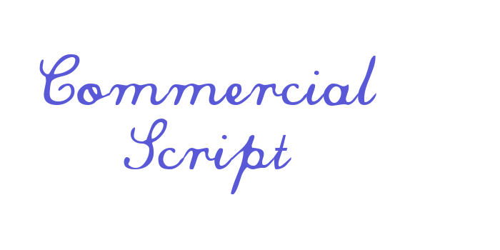 Commercial Script Font