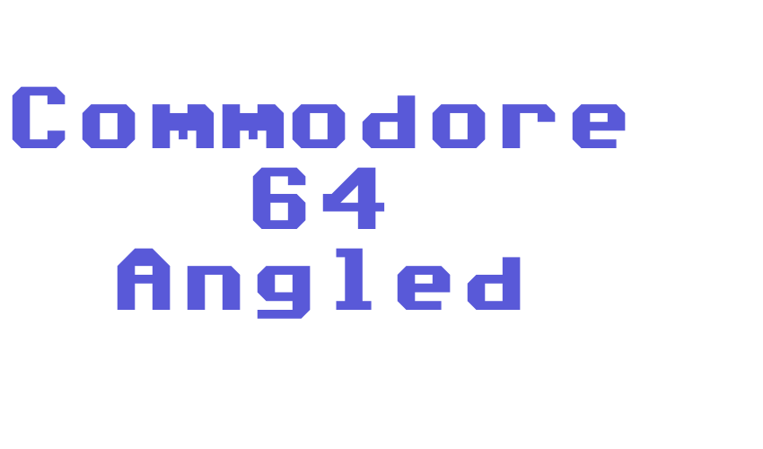 Commodore 64 Angled Font Download