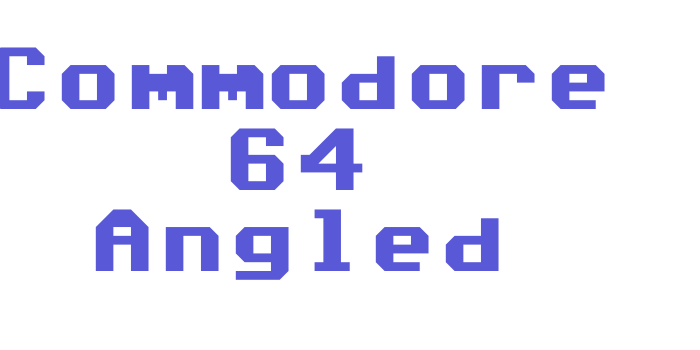 Commodore 64 Angled Font Download