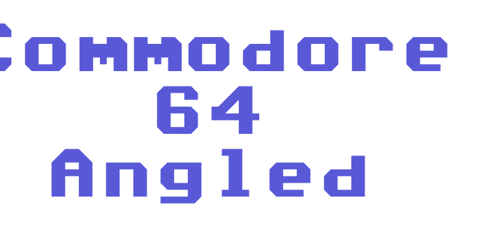 Commodore 64 Angled Font