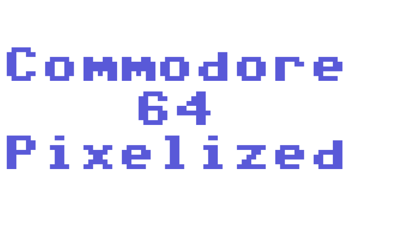 Commodore 64 Pixelized Font Download