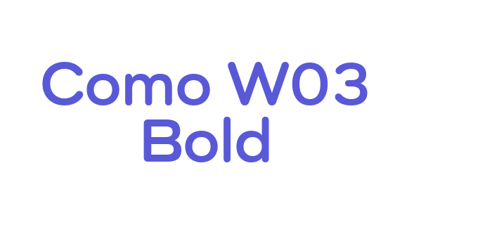 Como W03 Bold Font Download