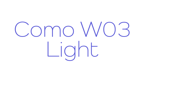 Como W03 Light Font Download