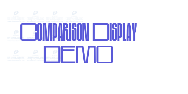 Comparison Display DEMO font free