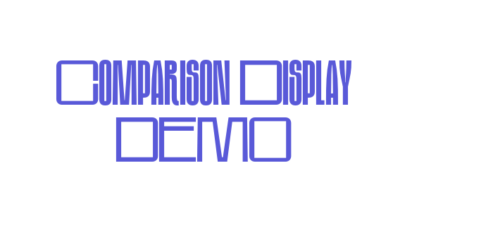 Comparison Display DEMO Font Download