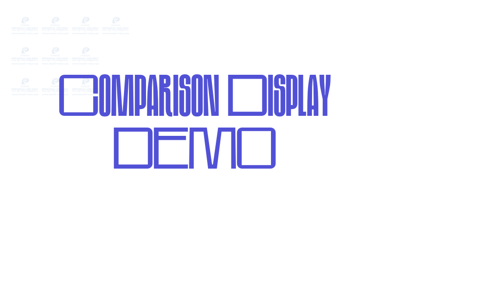 Comparison Display DEMO-font-download