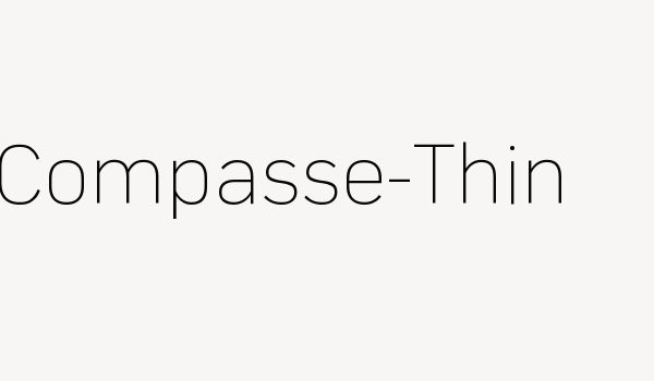 Compasse-Thin Font