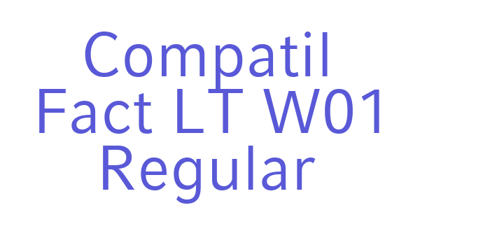 Compatil Fact LT W01 Regular Font Download